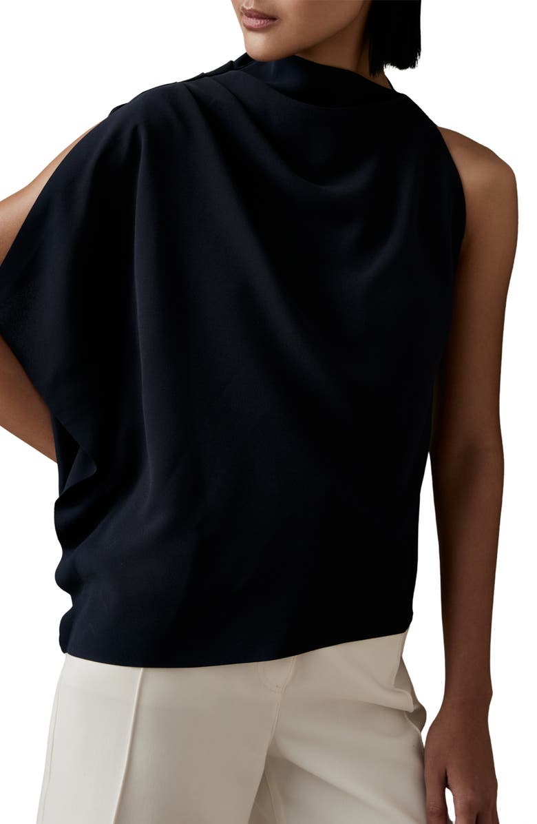 Reiss Elle Asymmetric Top, Main, color, Navy