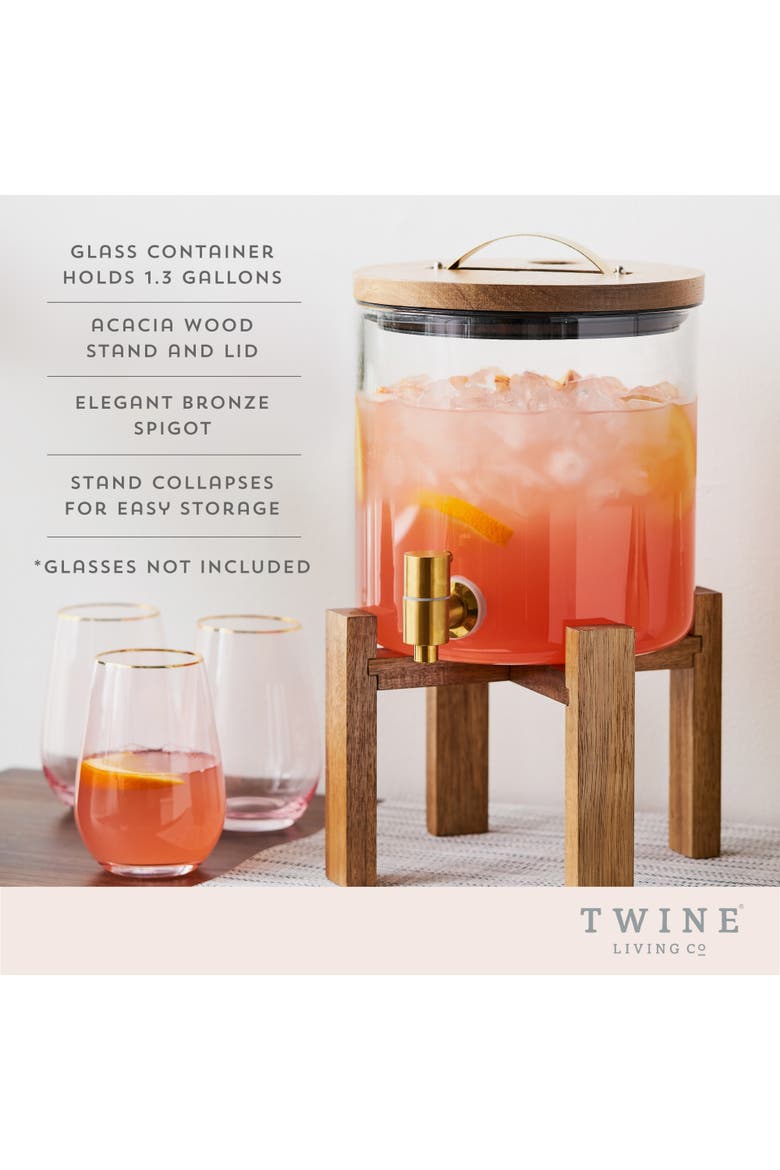 Modern Manor Drink Dispenser, Alternate, color, Brown
