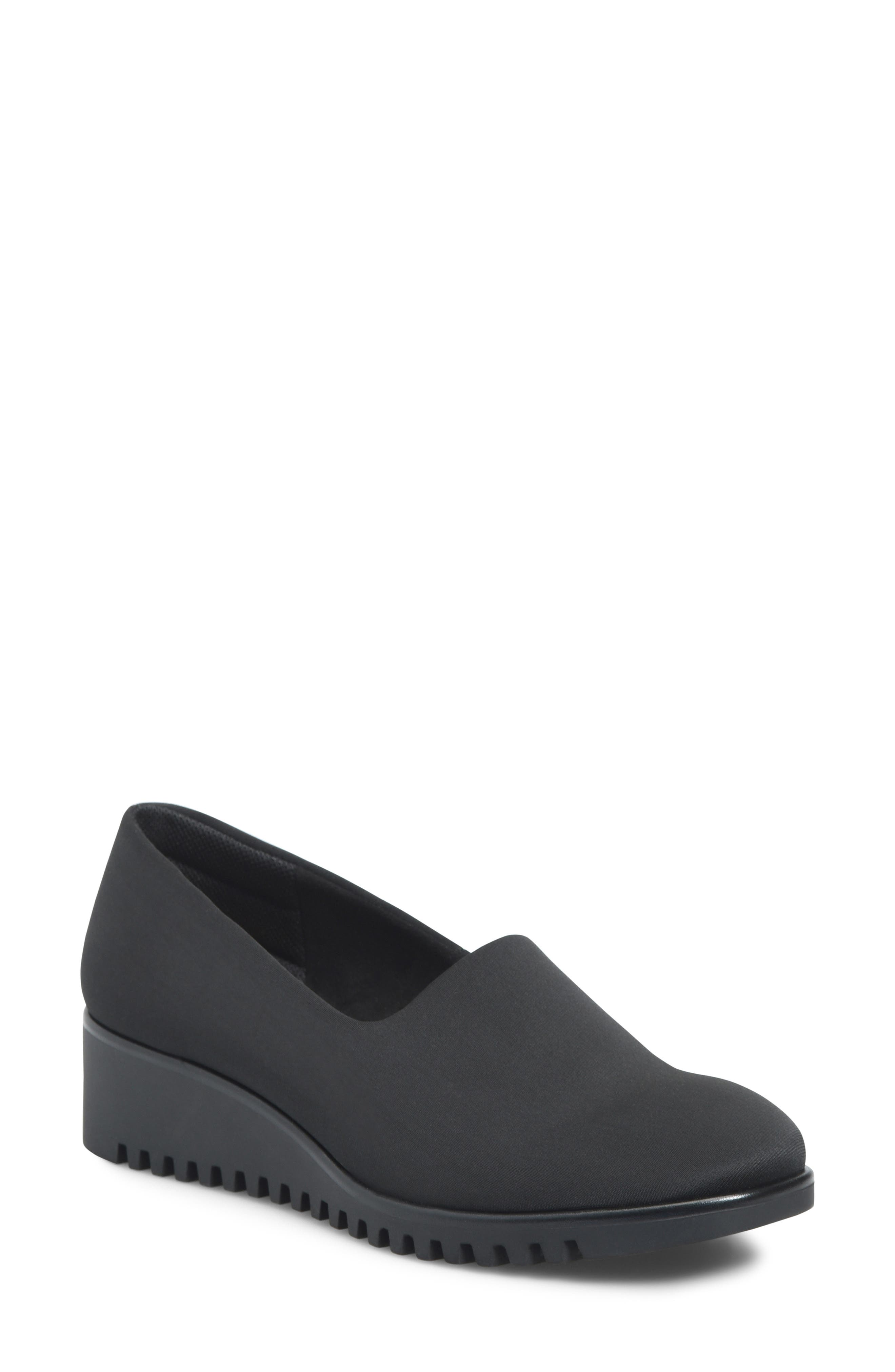 Comfortiva Dana Platform Wedge Slip-On, Main, color, Black