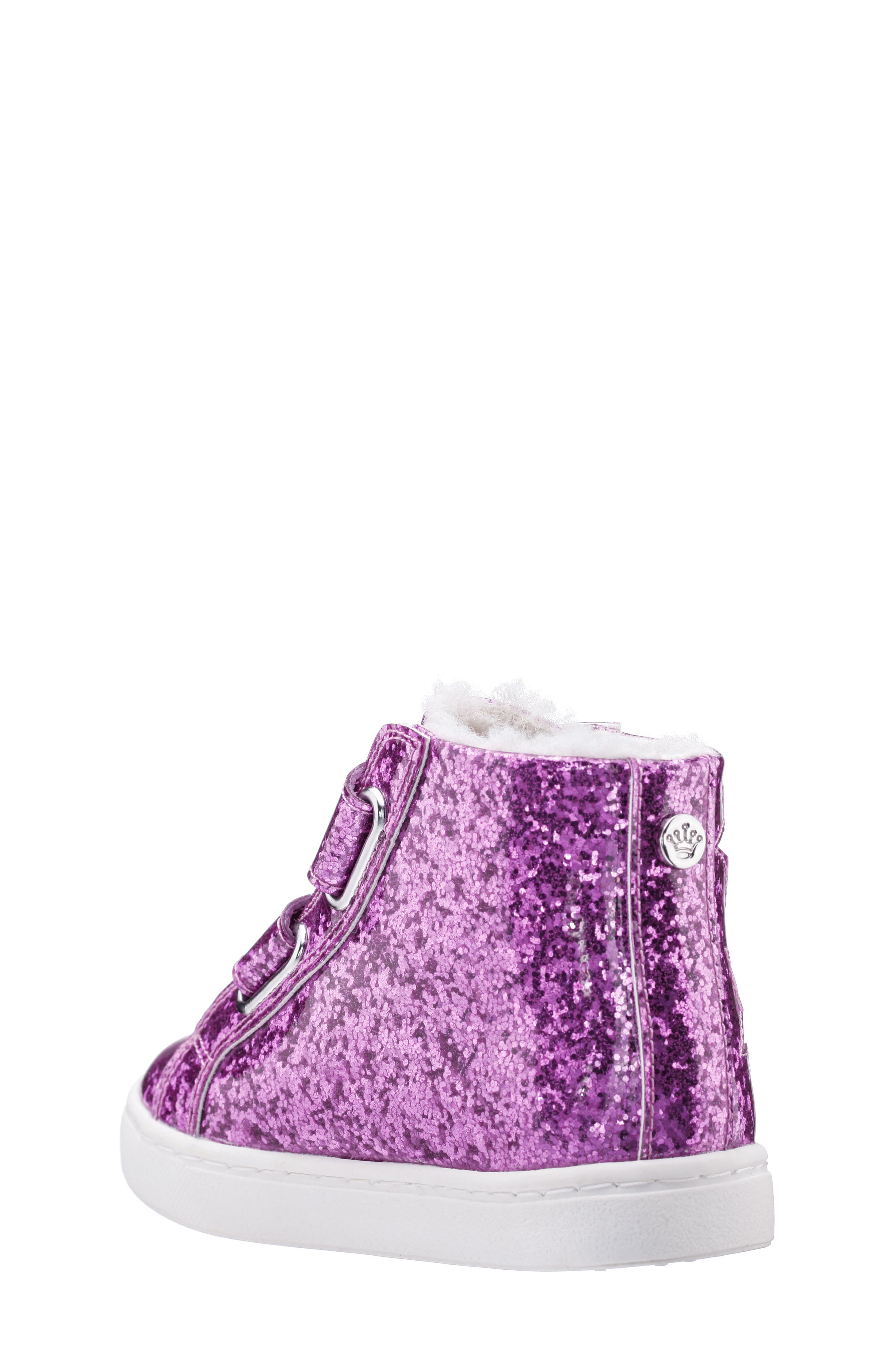 Kids' Donna High Top Sneaker, Alternate, color, PINK COATED GLITTER