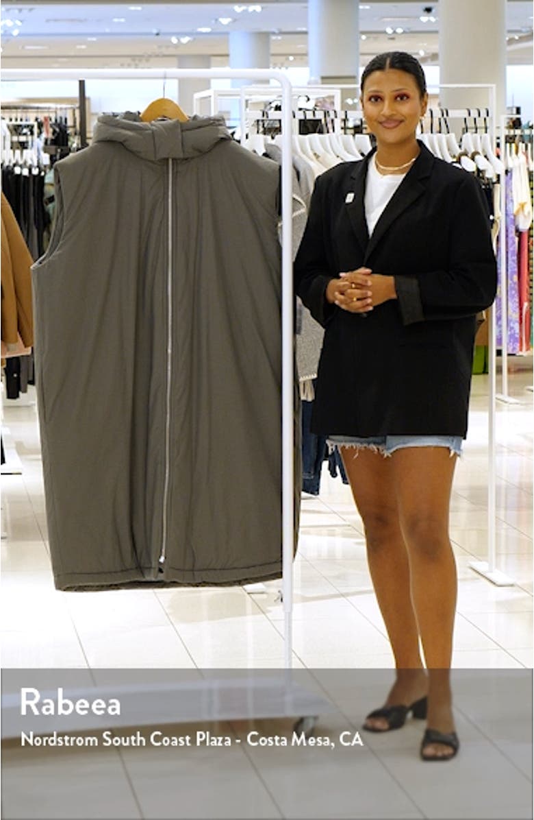 Curve Paper Touch Hooded Longline Vest, sales video thumbnail