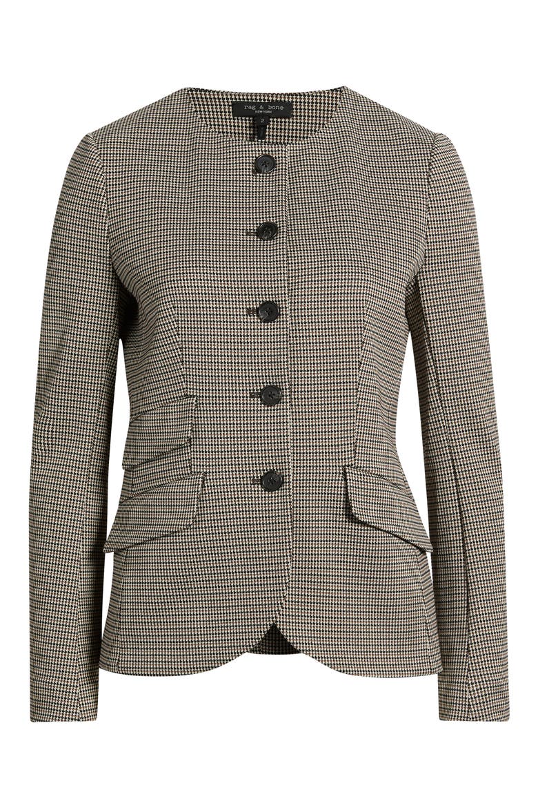 Collarless Slade Ponte Jacquard Jacket, Alternate, color, BRBLMT