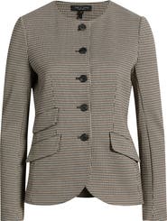 rag & bone Collarless Slade Ponte Jacquard Jacket