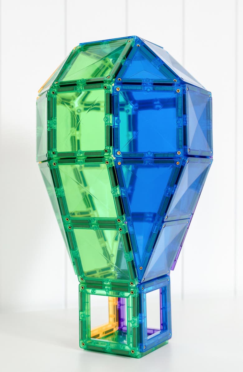 CONNETIX Kids' Rainbow Magnetic Tiles 102-Piece Creative Pack, Alternate, color, Rainbow