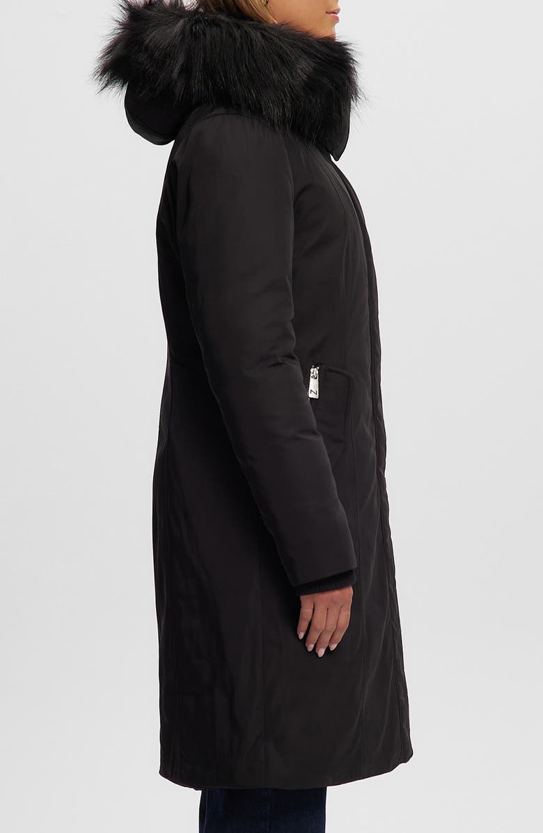 Noize Kristel Faux Fur Hooded Parka, Alternate, color, Black