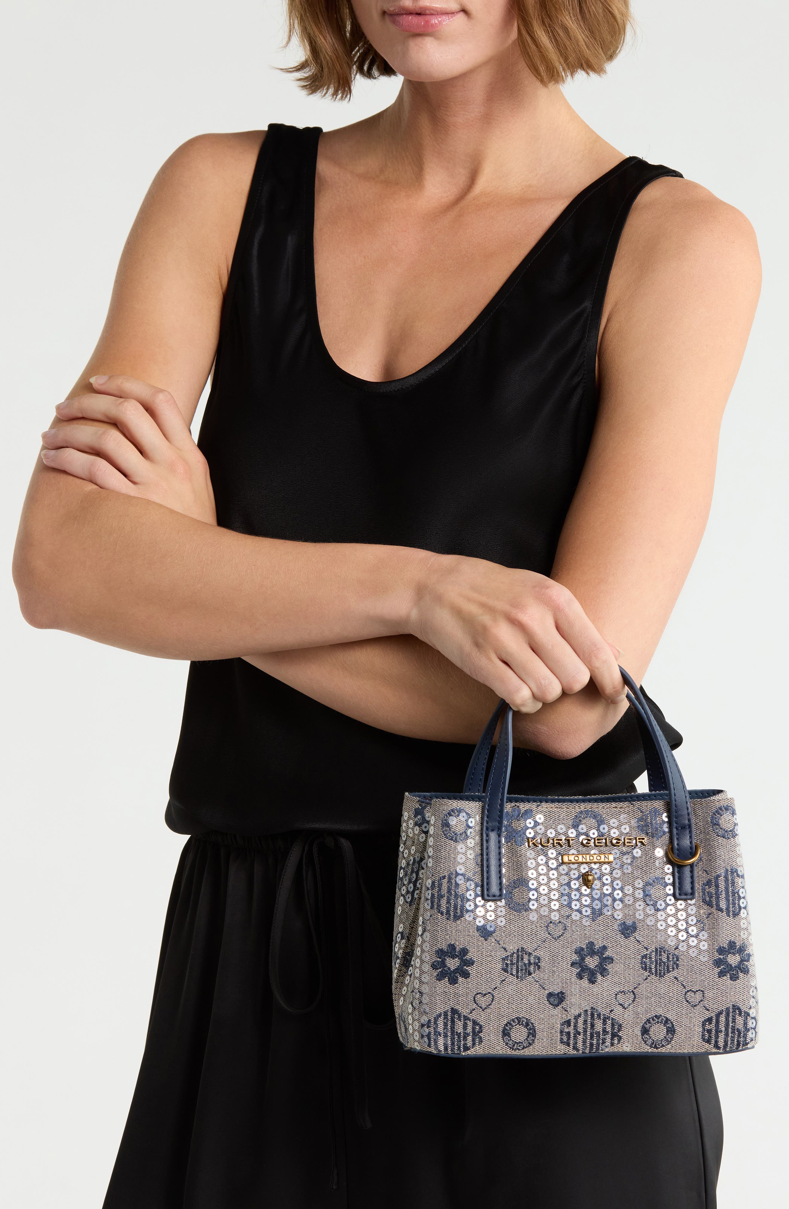 Hampstead Sequin Jacquard Mini Tote Bag, Alternate, color, OPEN BLUE
