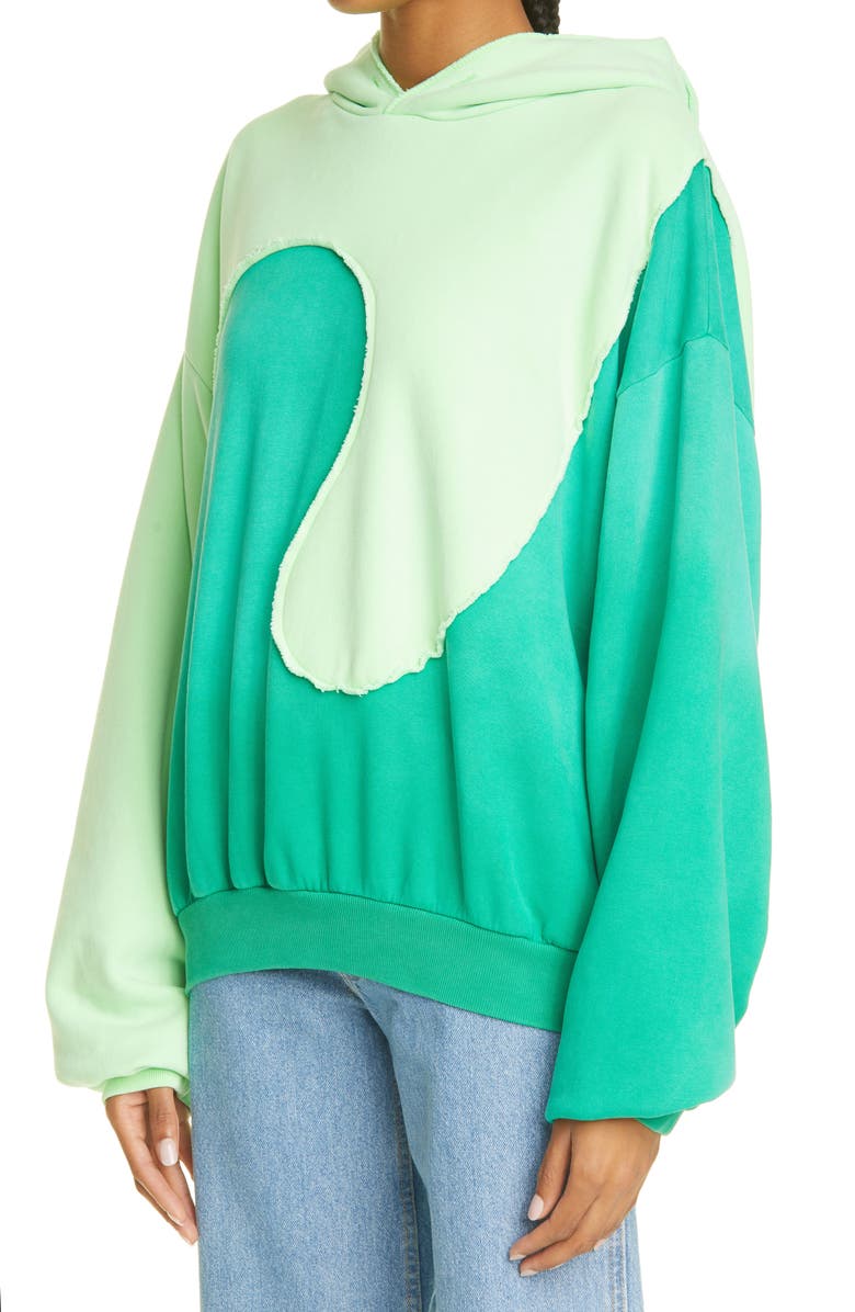 ERL Spiral Oversize Cotton Blend Hoodie, Alternate, color, 