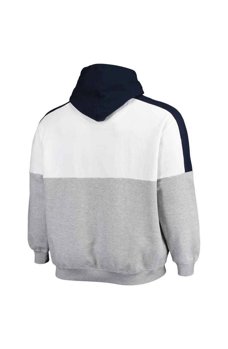 PROFILE Men's College Navy/Heathered Gray Seattle Seahawks Big & Tall Team Logo Pullover Hoodie, Alternate, color, 