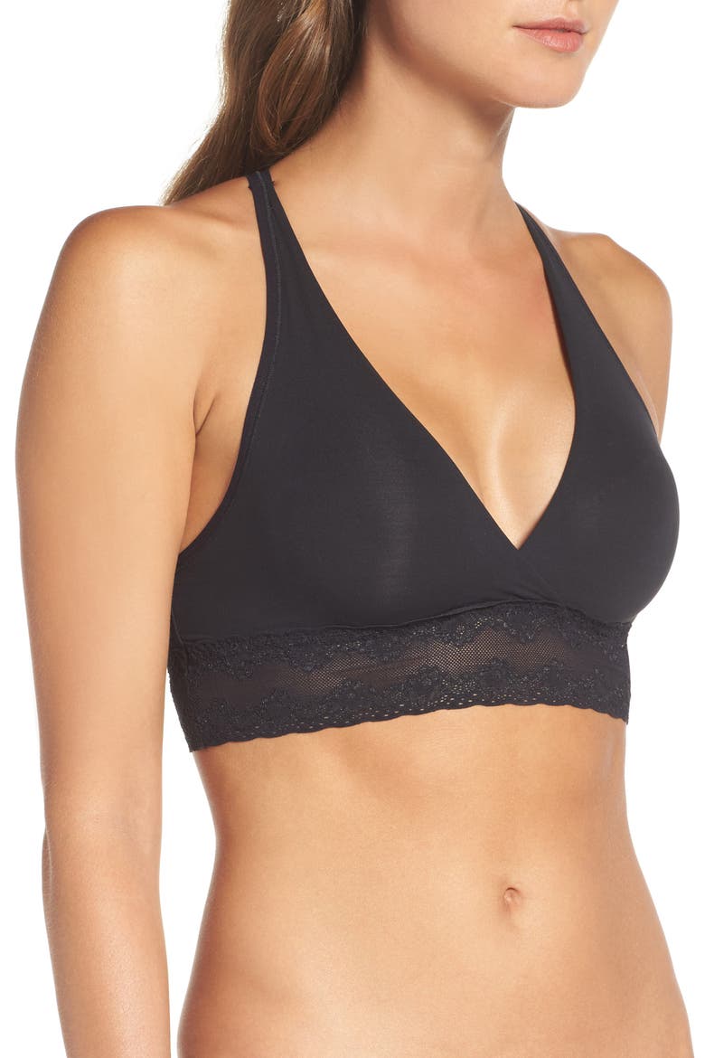 Bliss Perfection Racerback Maternity/Nursing Bralette, Alternate, color, BLACK