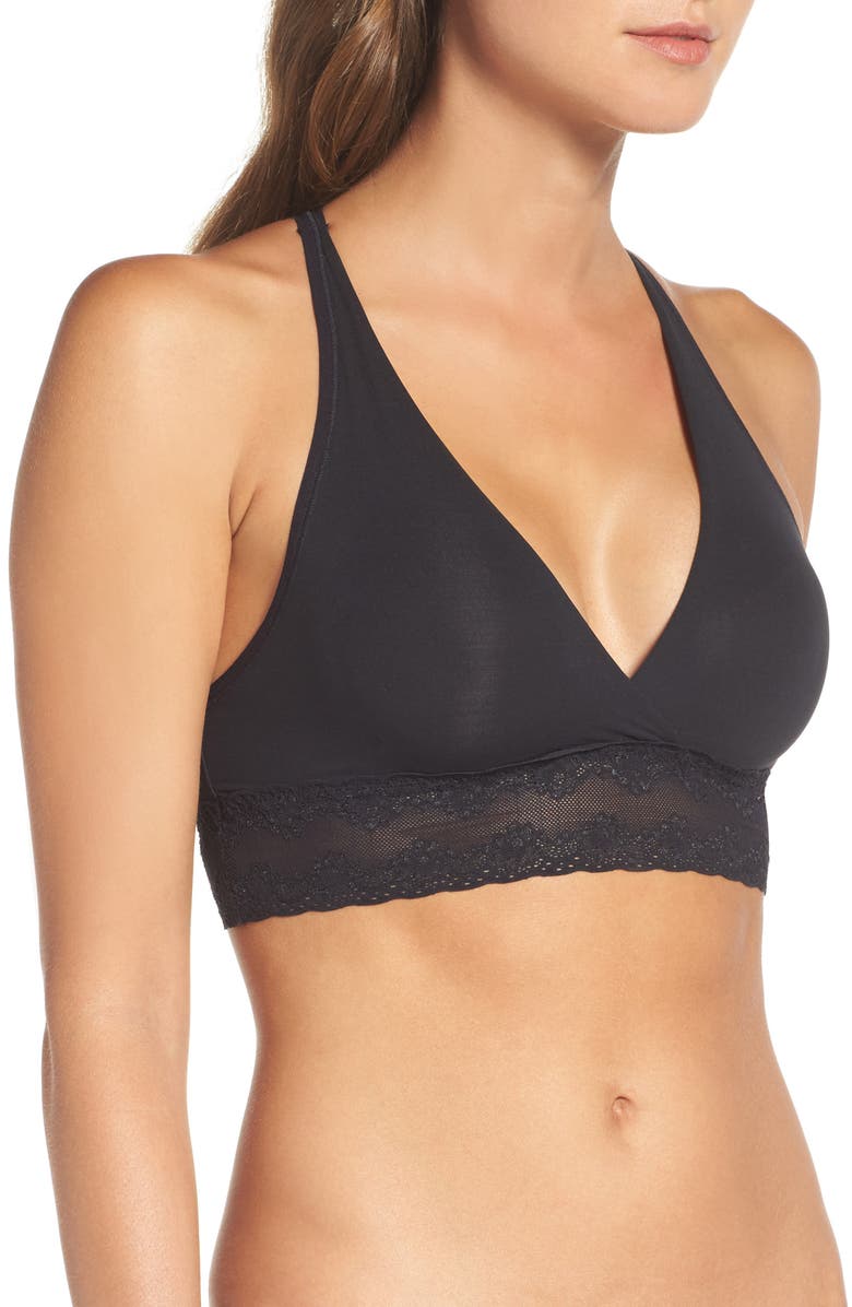Natori Bliss Perfection Racerback Maternity/Nursing Bralette, Alternate, color, Black