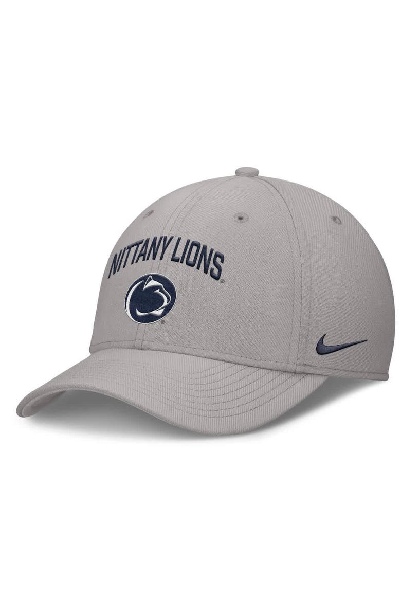 Nike Men's Nike Gray Penn State Nittany Lions 2025 On-Field Rise Performance Flex Hat, Main, color, Gray