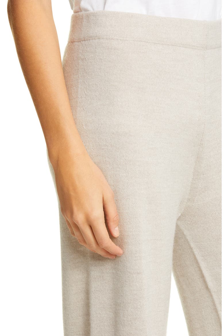 Sofocle Virgin Wool Knit Pants, Alternate, color, BEIGE