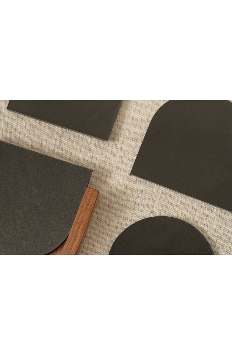 Pare Coaster Set with Holder, Alternate, color, Brown