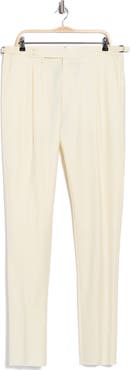 Zanella Danny Pleated Solid Wool Dress Pants