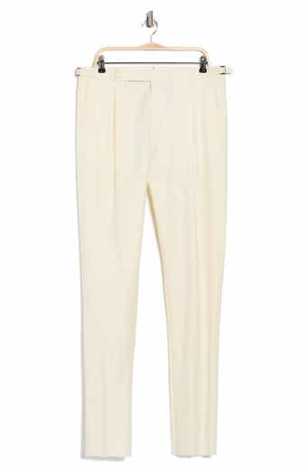 Zanella Danny Pleated Solid Wool Dress Pants