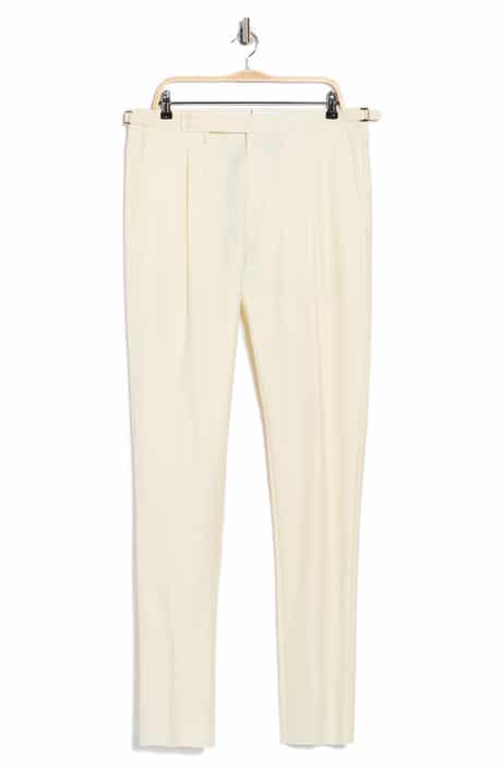 Zanella Danny Pleated Solid Wool Dress Pants