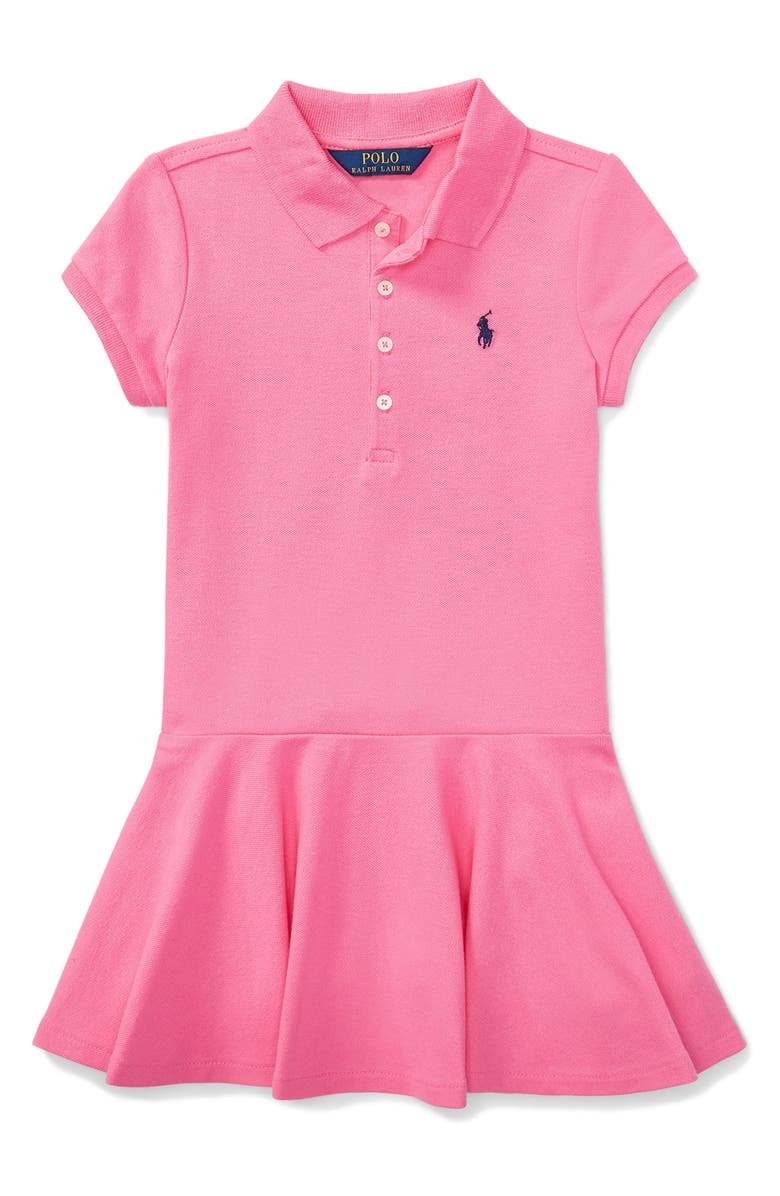 Polo Ralph Lauren Kids' Stretch Cotton Polo Dress, Main, color, Pink