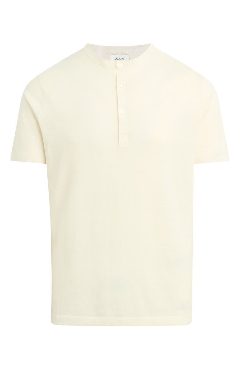 Joe's Short Sleeve Cotton Blend Henley, Alternate, color, Egret