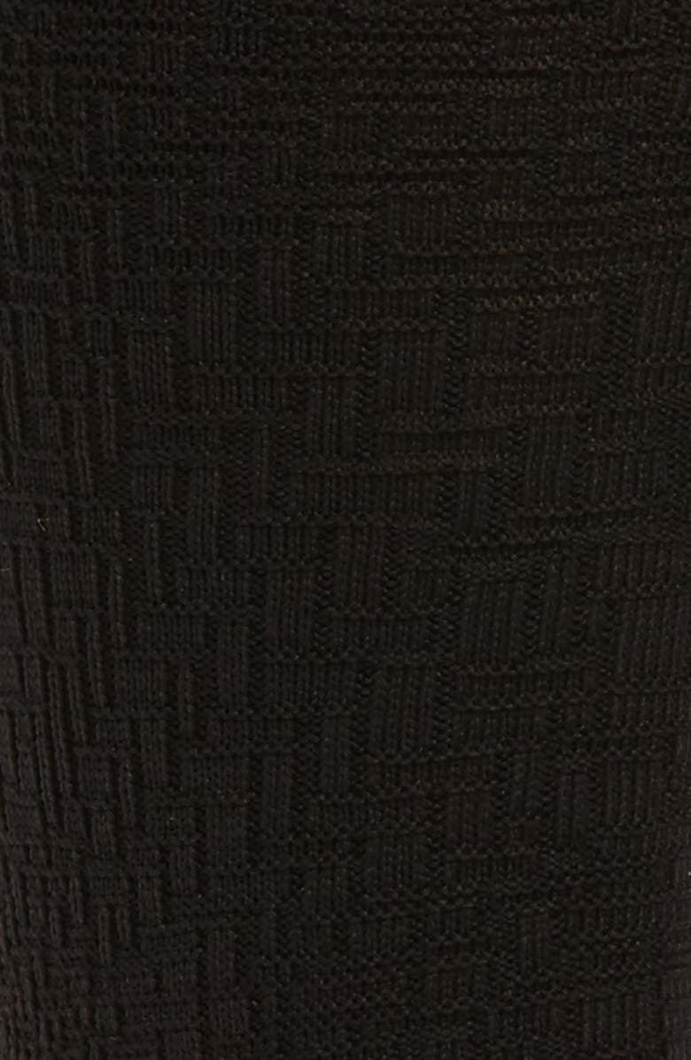 Cole Haan Distorted Texture Crew Socks, Alternate, color, Black