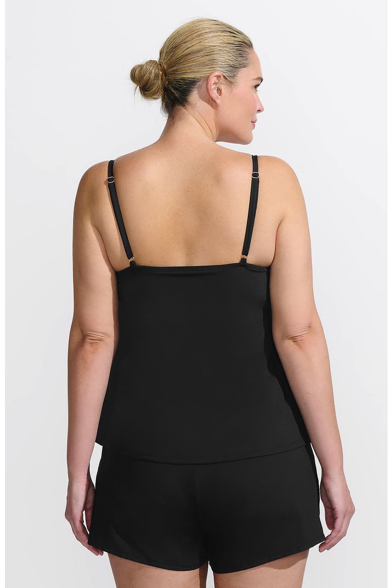Plus Size Tulip Romper Swimsuit, Alternate, color, Black