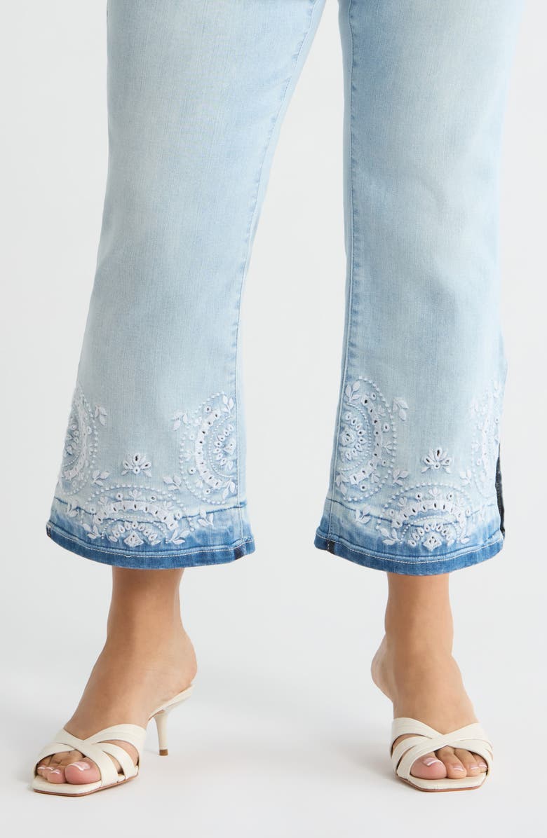Wit & Wisdom Bennett High Waist Ankle Barely Bootcut Jeans, Alternate, color, Powder Blue Artisanal
