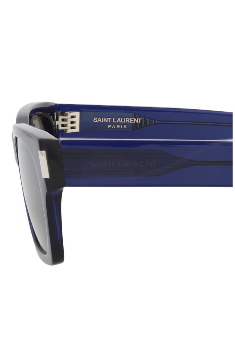 54mm Square Sunglasses, Alternate, color, BLUE BLUE SILVER