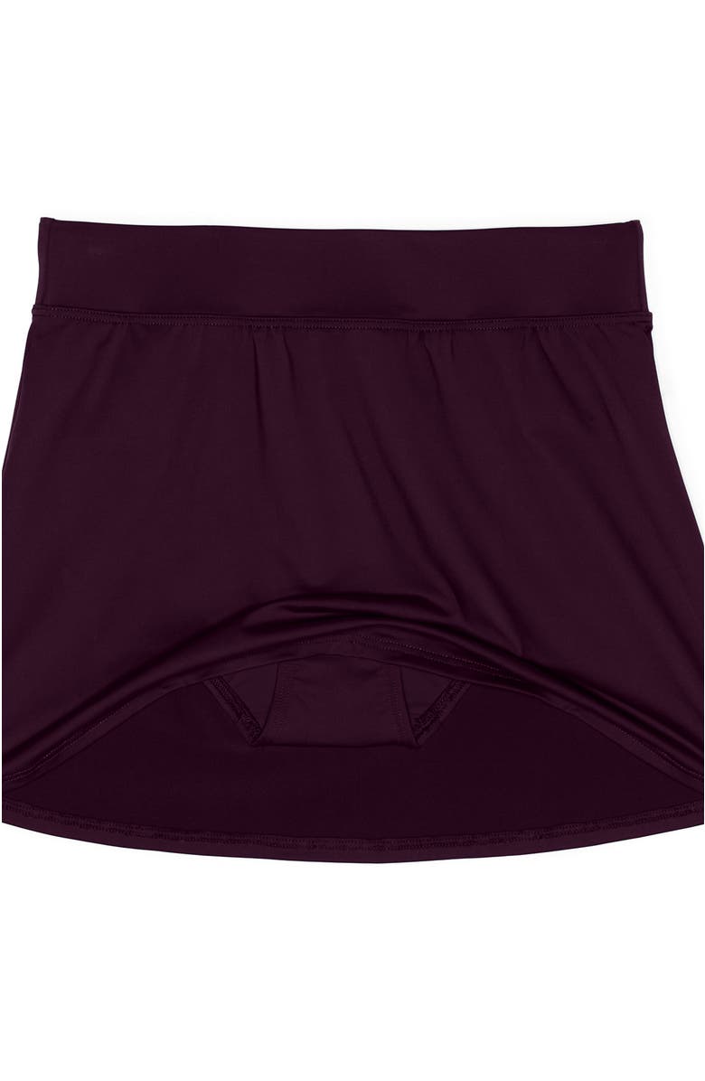 Lands' End Tummy Control Skirt Swim Bottoms, Alternate, color, Dark Wine