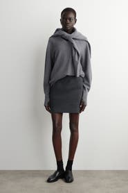 COS Boiled Merino Wool Mini Skirt