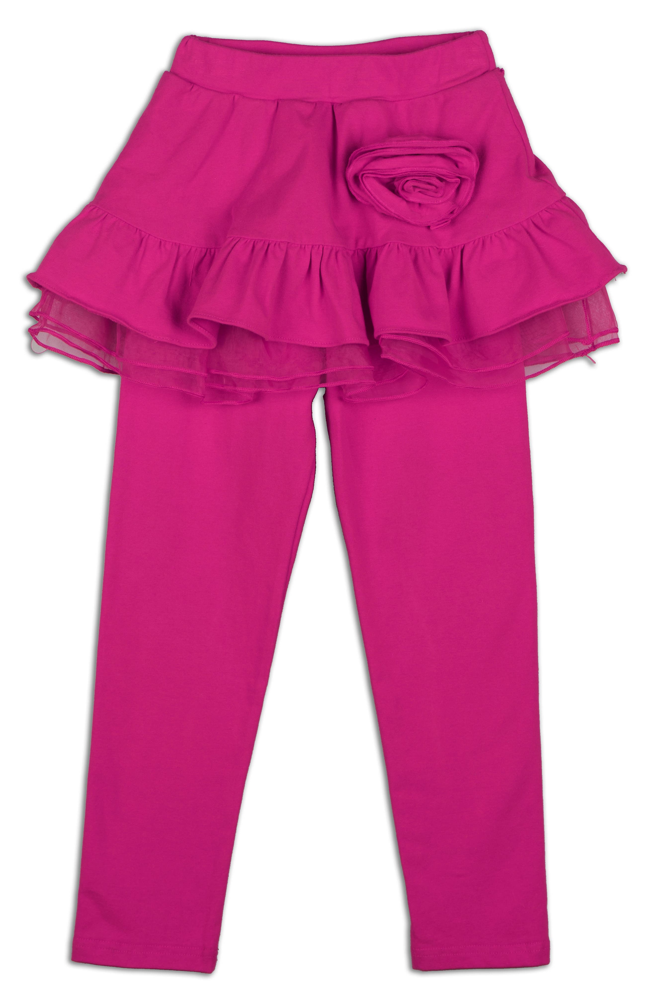 JOE-ELLA Kids' Rosette Skirted Leggings