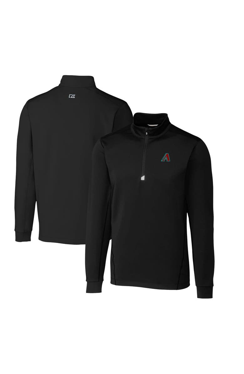 Cutter & Buck Men's Cutter & Buck Black Arizona Diamondbacks Traverse Quarter-Zip Pullover, Main, color,