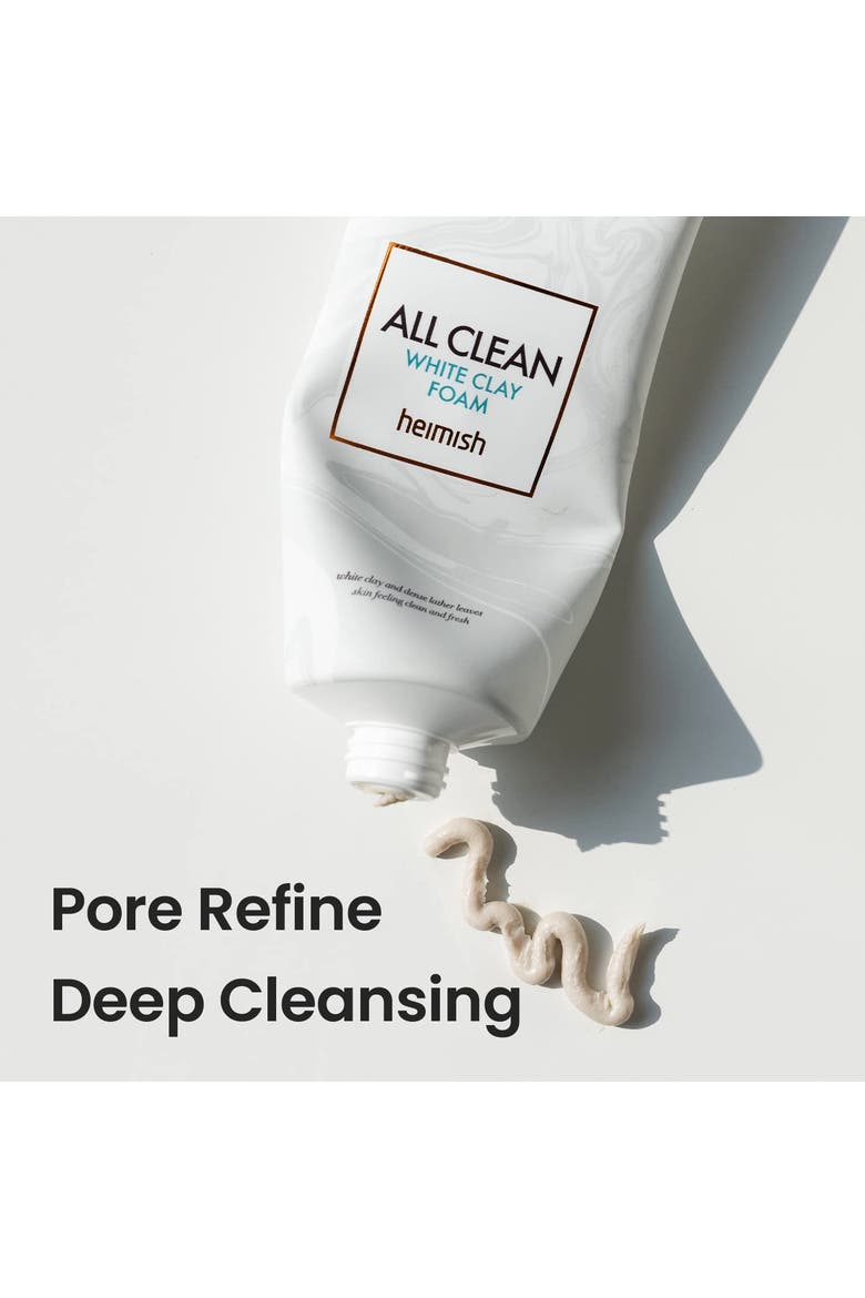 All Clean White Clay Foam-Deep Cleansing, Pore Minimizing, Blackhead Remover, 5.3oz/150g, Alternate, color, White