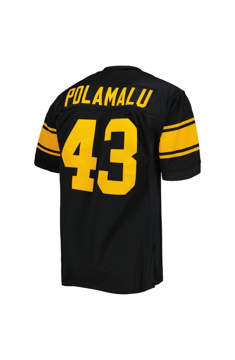 Mitchell & Ness Men's Mitchell & Ness Troy Polamalu Black Pittsburgh Steelers 2008 Authentic Throwback Retired Player Jersey, Alternate, color, 
