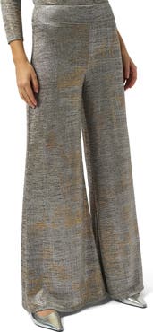 Joseph Ribkoff Foiled Wide Leg Pants