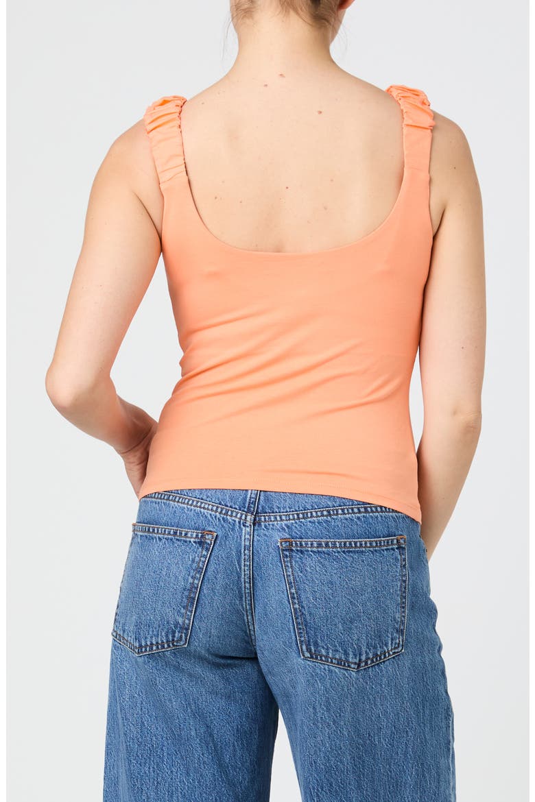 Rallie Ruched Strap Tank, Alternate, color, PEACH