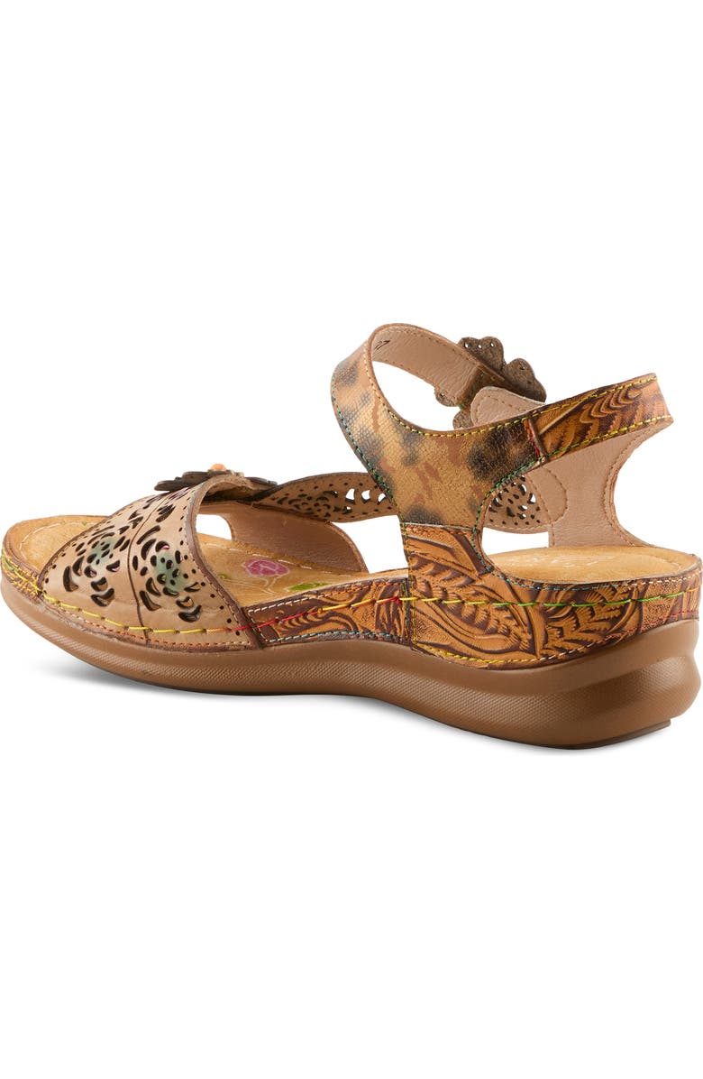 L'Artiste by Spring Step Script Sandal, Alternate, color, Tan Multi