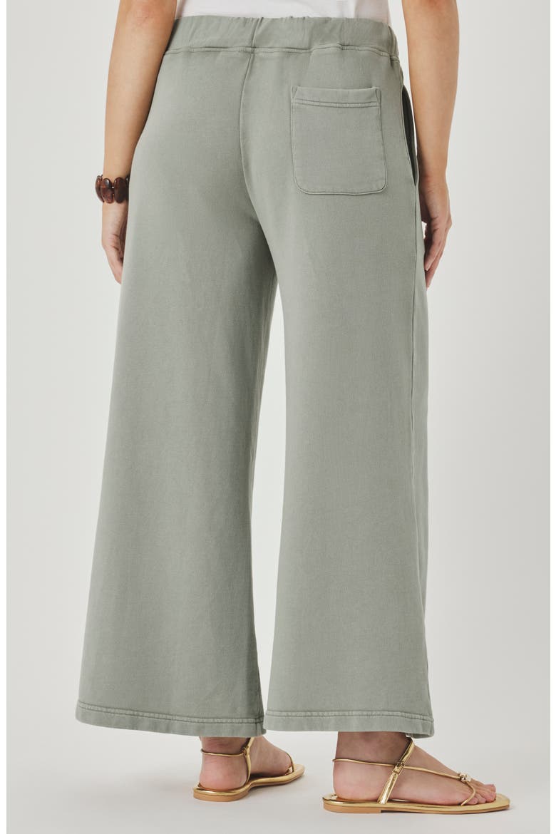 Greta Terry Crop Drawstring Pants, Alternate, color, EUCALYPTUS GREEN