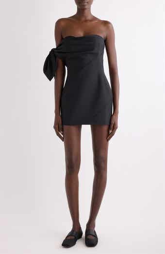 Bow Bustier Wool & Mohair Minidress