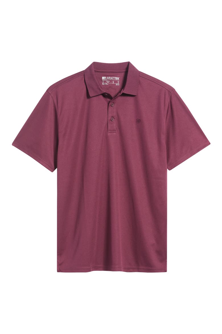 AriatTEK Performance Polo, Main, color, MAROON