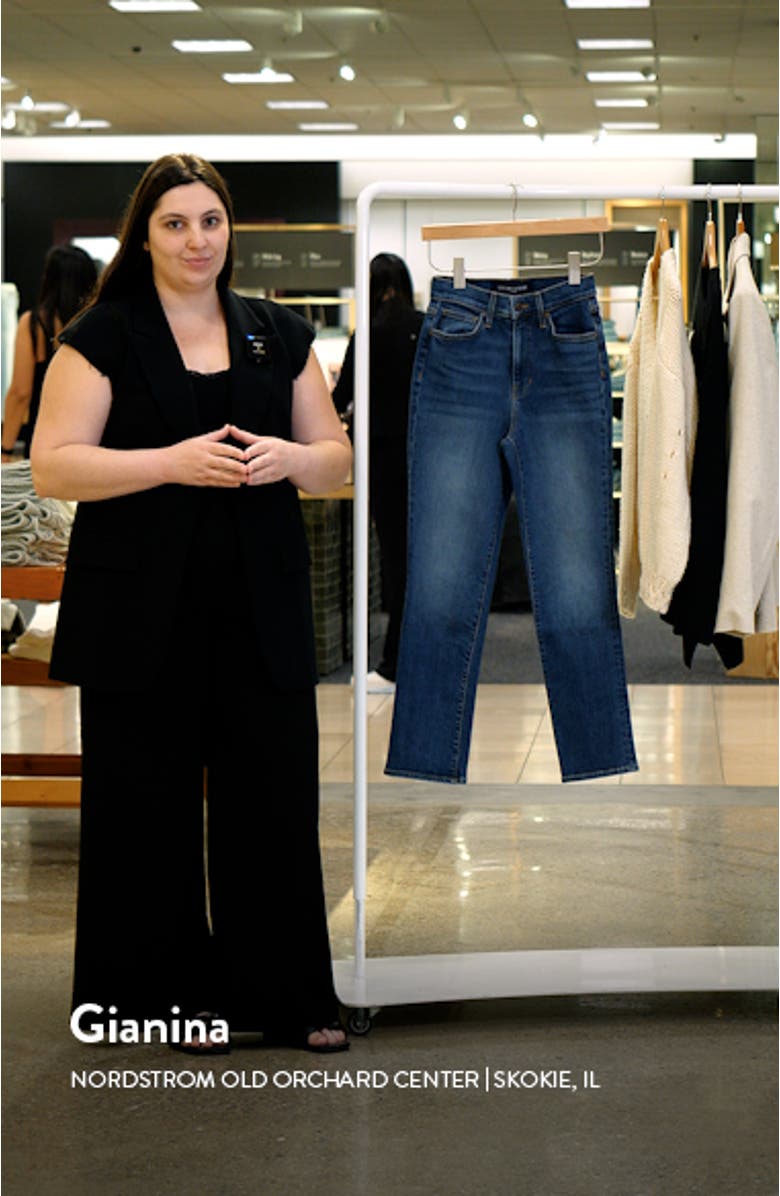 Ryleigh High Waist Ankle Slim Straight Leg Jeans, sales video thumbnail