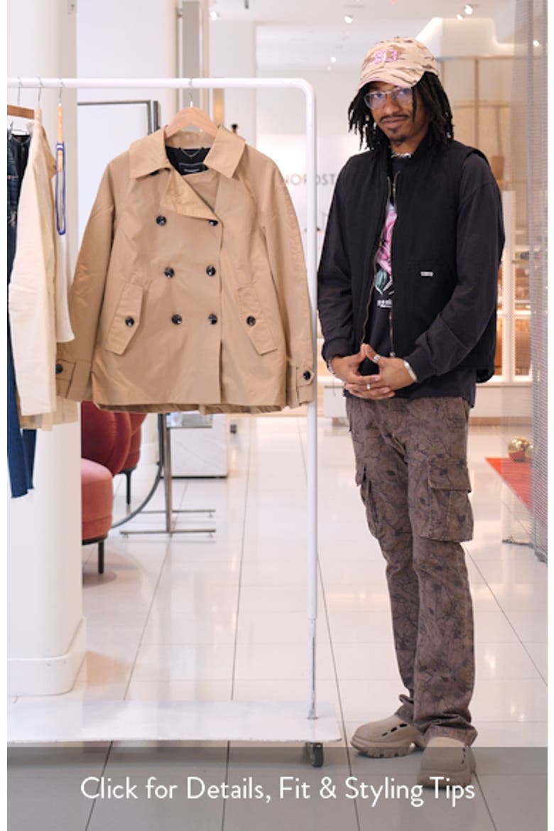 Double Breasted Short Trench Coat video