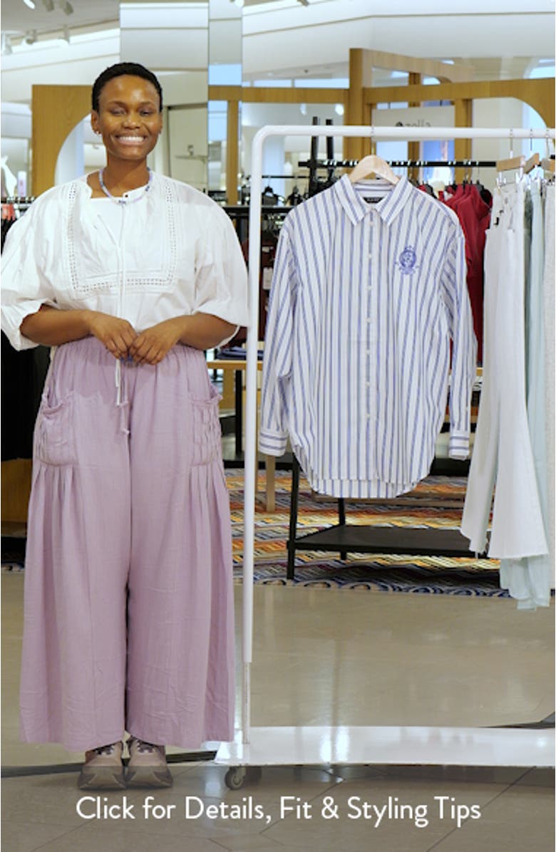 Stripe Cotton Broadcloth Button-Down Shirt, sales video thumbnail