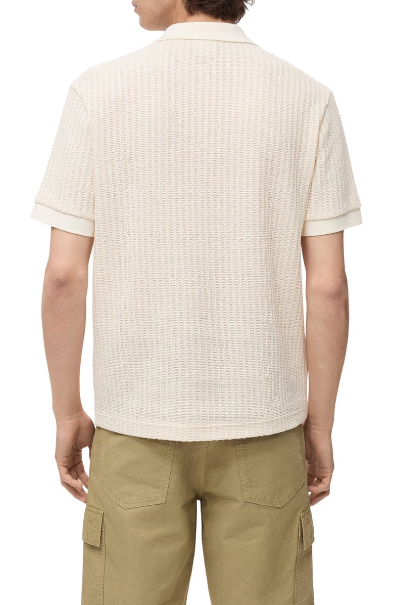 MANGO Rib Polo, Alternate, color, Ivory White