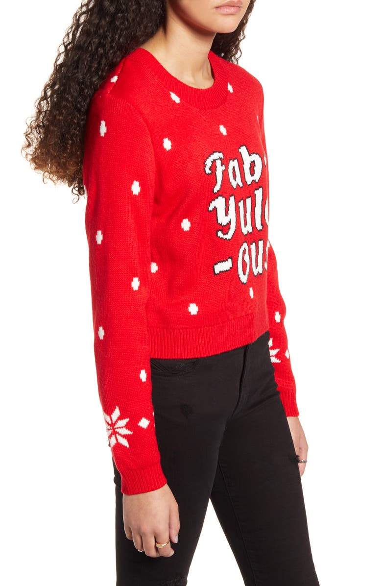 MINKPINK Fab-Yule-Ous Holiday Sweater, Alternate, color,