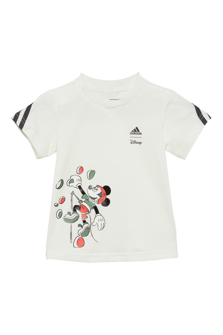 x Disney Kids' Mickey Mouse Cotton T-Shirt, Main, color, OFF WHITE/ CARBON/ BRIGHT RED
