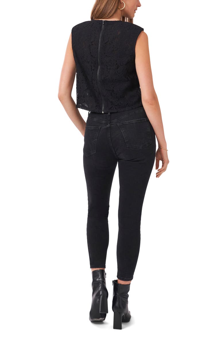 1.STATE Lace Shoulder Pad Sleeveless Top, Alternate, color,