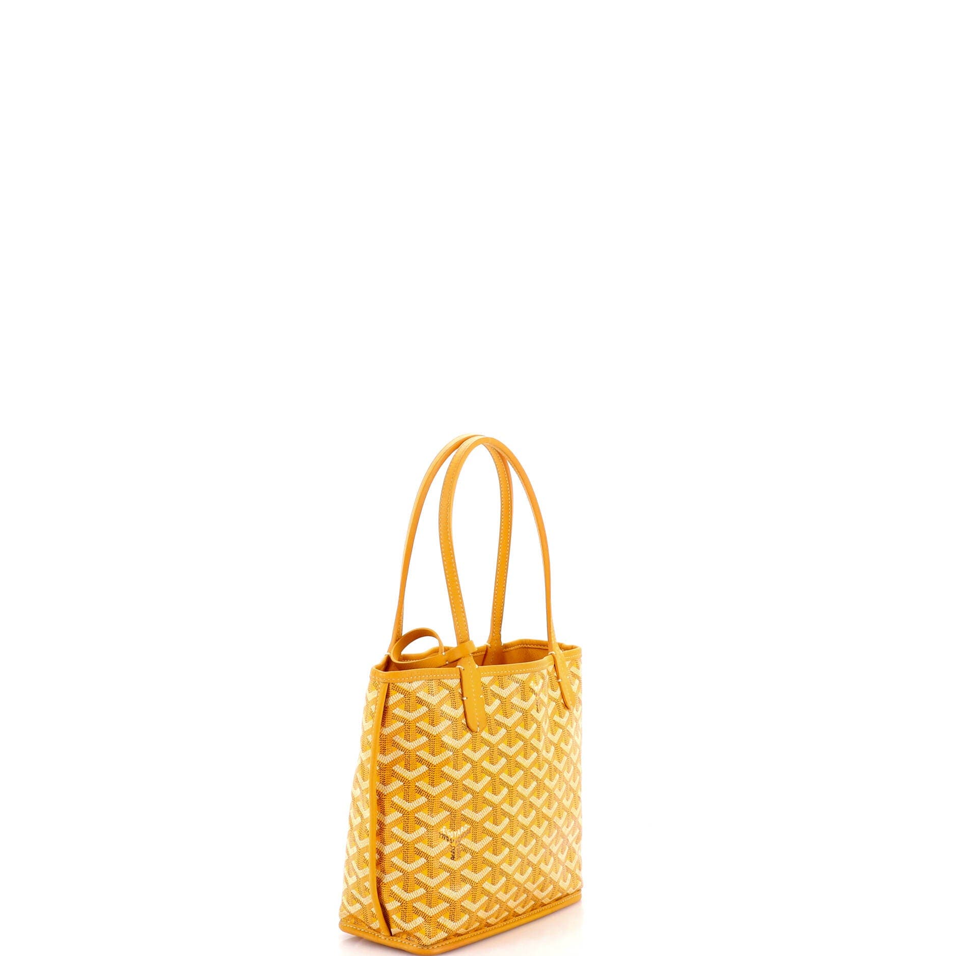 Pre-Owned Goyard Anjou Reversible Tote Coated Canvas Mini, Alternate, color, Yellow