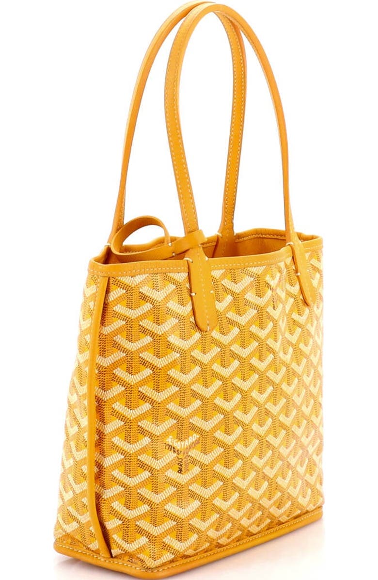 Pre-Owned Goyard Anjou Reversible Tote Coated Canvas Mini, Alternate, color, Yellow