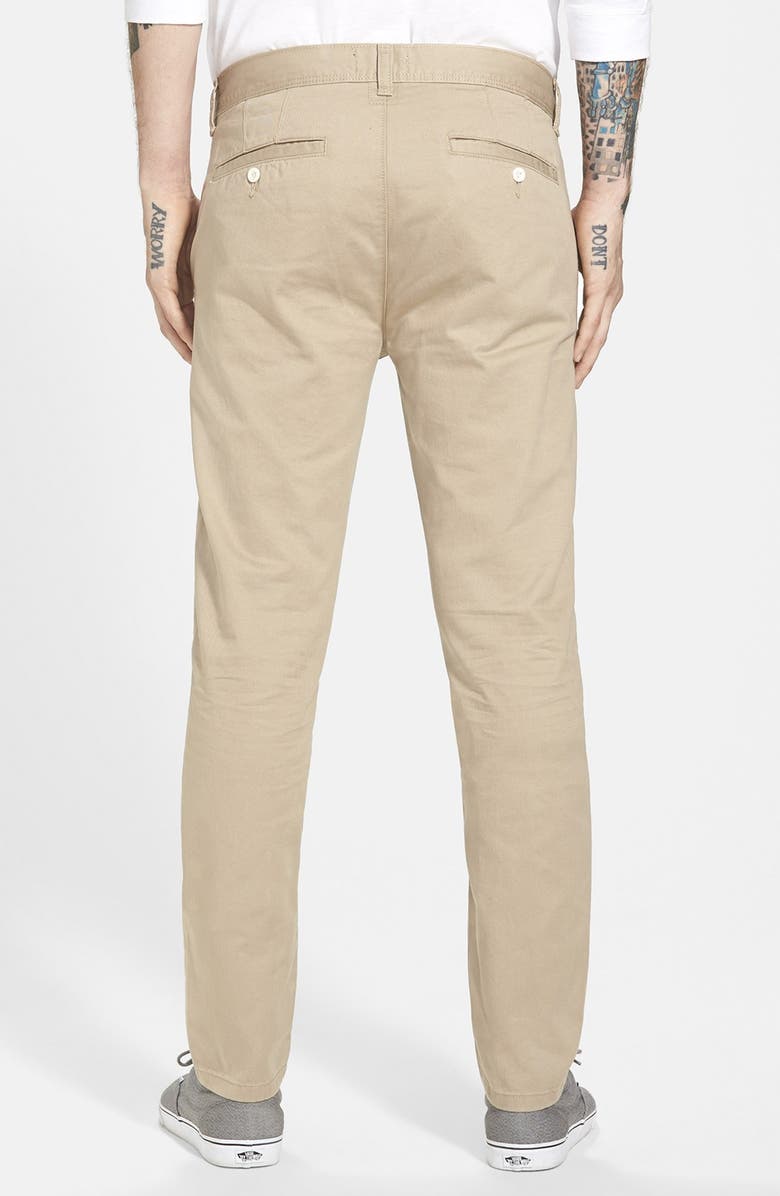 Topman Skinny Fit Stone Chinos, Alternate, color, 