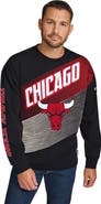 TOMMY JEANS Men's Tommy Jeans Black Chicago Bulls Lucas Long Sleeve T-Shirt