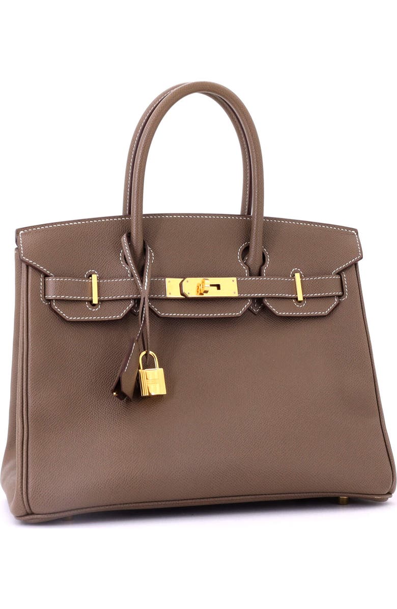 Pre-Owned Hermes Birkin Handbag Grey Epsom with Gold Hardware 30, Alternate, color, Etoupe
